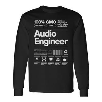 オーディオエンジニア コーヒー好き 音楽スタジオ サウンド Dj好き 長袖Tシャツ - Kawaiitshirt