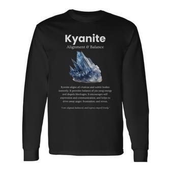 カイヤナイト宝石の意味 長袖Tシャツ - Kawaiitshirt