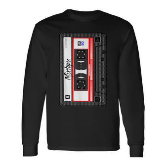 カセット テープ 音楽 ミックス オーディオ 90年代 パーティー 80年代 長袖Tシャツ - Kawaiitshirt