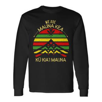 カナカ マオリ フラッグ We Are Mauna Kea No Tmt 長袖tシャツ 長袖Tシャツ - Kawaiitshirt