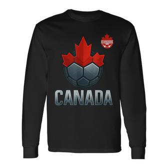 カナダ サッカー ジャージ レッド フットボール ファン プレーヤー 旅行 長袖Tシャツ - Kawaiitshirt