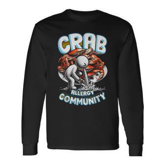 カニアレルギー Crab Allergy Community 長袖Tシャツ - Kawaiitshirt