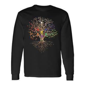 カバラ 生命の樹 エッツ・ハイム 長袖Tシャツ - Kawaiitshirt