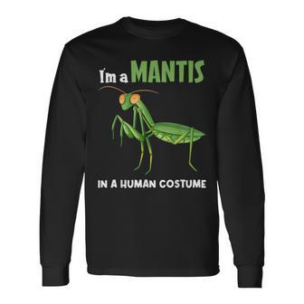 カマキリ 虫 祈るカマキリ 長袖Tシャツ - Kawaiitshirt