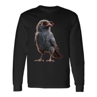 カラス 鳥 カラス ハクセキレイ ハシブトガラス クロカラス 長袖Tシャツ - Kawaiitshirt
