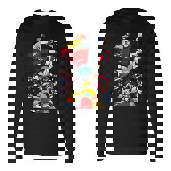 カントリーボール 世界旗 長袖Tシャツ - Kawaiitshirt