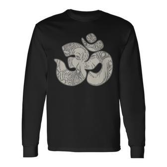 ガネーシャ・オーム・マッシュアップ 長袖Tシャツ - Kawaiitshirt