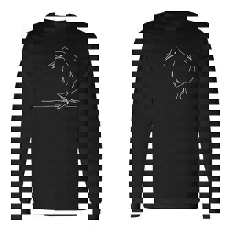 キウイバード ラインアート ミニマリスト ワンライン 長袖Tシャツ - Kawaiitshirt