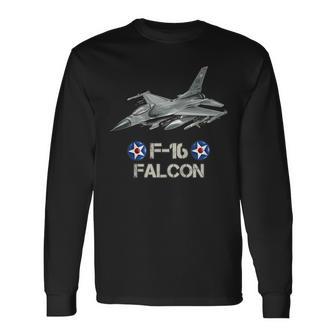 キッズ アメリカ空軍の航空機戦闘機f16ファルコン 長袖Tシャツ - Kawaiitshirt