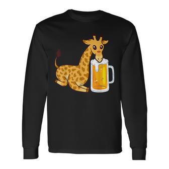 キリンビール 愉快なキリン愛好家 面白いキリン 長袖Tシャツ - Kawaiitshirt