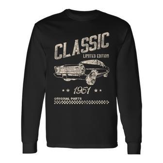 クラシック 1951 限定版 ヴィンテージ レトロ 車 誕生日 長袖Tシャツ - Kawaiitshirt