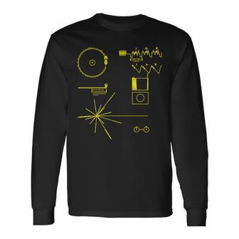 クラシック Nasa ボイジャー ゴールデンレコード 長袖tシャツ 長袖Tシャツ - Kawaiitshirt