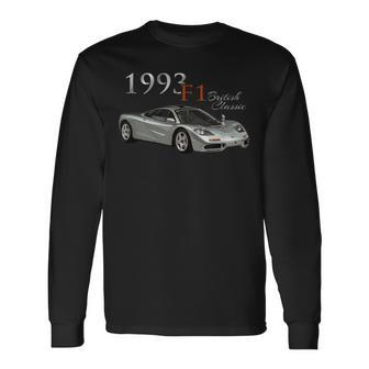 クラシックカー、1993 F1、ブリティッシュ、クラシックラグジュアリースポーツカー。 長袖Tシャツ - Kawaiitshirt