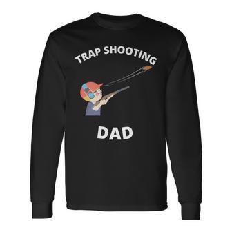 クレイトラップ 射撃 お父さん アウトドア スポーツ メンズ 長袖tシャツ 長袖Tシャツ - Kawaiitshirt
