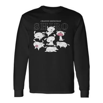 クレヨンしんちゃん いろいろシロ 長袖tシャツ 長袖Tシャツ - Kawaiitshirt