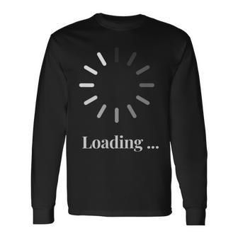 クール Loading 面白い 考え中 カッコイイ かっこいい Cool おもしろtシャツ 長袖Tシャツ - Kawaiitshirt