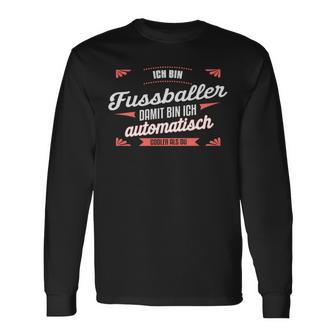 クールなフットボール選手 フットボール選手の言葉 長袖tシャツ 長袖Tシャツ - Kawaiitshirt