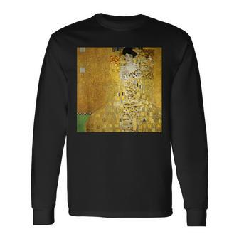 グスタフ・クリムトによるアデル・ブロッホ・バウアー1世の肖像1907 長袖Tシャツ - Kawaiitshirt
