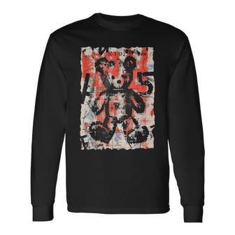 グラフィティテディベア エッジー ビンテージ レトロ アーバン ストリートウェア 長袖Tシャツ - Kawaiitshirt