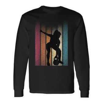 ケトルベル レトロ ワークアウト パワーリフティング ボディビルダー パンプペン 長袖Tシャツ - Kawaiitshirt