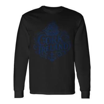 コルクアイルランド船と錨 長袖Tシャツ - Kawaiitshirt