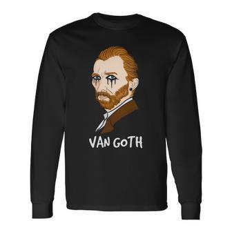 ゴッホ ゴス ポートレート ダーク 美術史 駄洒落ゴシック ユーモア 長袖tシャツ 長袖Tシャツ - Kawaiitshirt