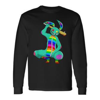 サイケデリックバニーサイコバニーアート 長袖Tシャツ - Kawaiitshirt