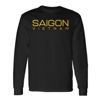 サイゴン デザイナー モダン ベトナム ホーチミン市 サイゴン 長袖Tシャツ - Kawaiitshirt