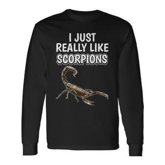 サソリの名言 I Just Really Likecorpions 洋服のサソリ 長袖Tシャツ - Kawaiitshirt