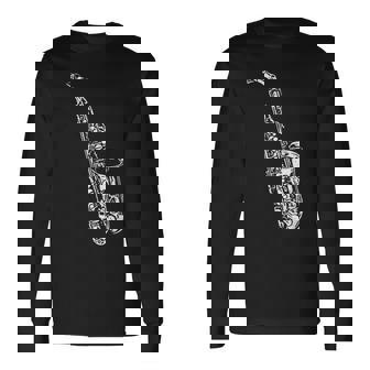 サックス サックス奏者 ミュージシャン サックス奏者 楽器 長袖Tシャツ - Kawaiitshirt