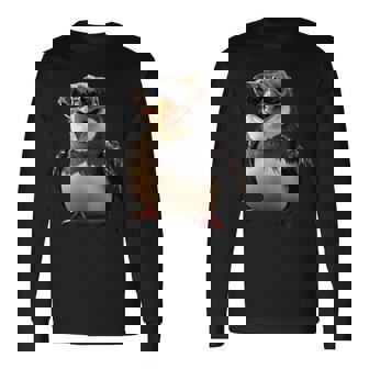 サングラスをかけたペンギン アニマル・フレンド ラブ・キュート・ペンギン 長袖Tシャツ - Kawaiitshirt