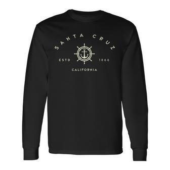 サンタクルーズ カリフォルニア サンタクルーズカリフォルニアアンカー 長袖Tシャツ - Kawaiitshirt