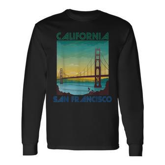 サンフランシスコ カリフォルニア お土産 ゴールデンゲートブリッジ 長袖Tシャツ - Kawaiitshirt