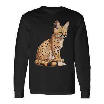 サーバル アニマル サーバルズ アフリカン ワイルドキャット サーバルキャット ワイルドキャット 長袖Tシャツ - Kawaiitshirt