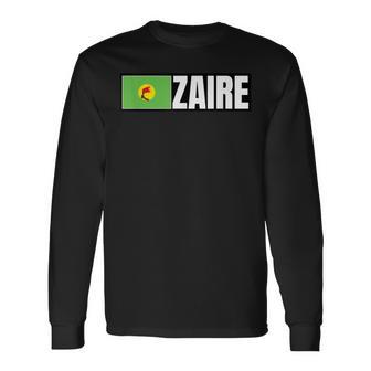 ザイール国旗 長袖Tシャツ - Kawaiitshirt