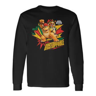 ザ・スーパーマリオギャラクシー・ムービー Bowser Unstoppable 長袖Tシャツ - Kawaiitshirt