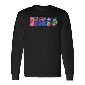 ザ・スーパーマリオギャラクシー・ムービー Cosmic Hero Panels 長袖Tシャツ - Kawaiitshirt