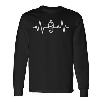 シャワルマ・ハートビート・プラス、ドナー・ケバブ、シャワルマ・ラップ・ラヴァーズ 長袖Tシャツ - Kawaiitshirt