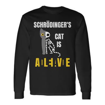 シュレーディンガーの猫は生きている シュレーディンガーの猫の科学者たち 長袖Tシャツ - Kawaiitshirt