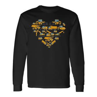 ショベルオペレーター 重機 Heo 長袖Tシャツ - Kawaiitshirt