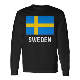 スウェーデン スウェーデンの国旗 長袖Tシャツ - Kawaiitshirt
