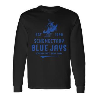 スケネクタディ・ブルージェイズ ニューヨーク ヴィンテージで消えた野球 長袖Tシャツ - Kawaiitshirt