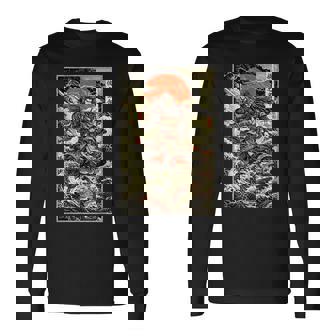 スサノオ 日本神話 女神 浮世絵 神道 長袖Tシャツ - Kawaiitshirt