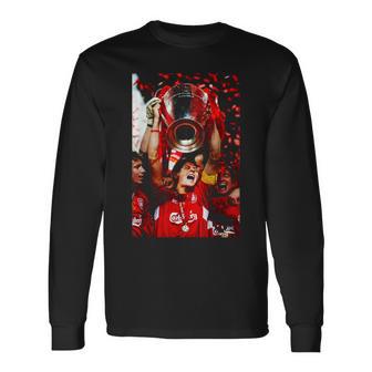 スティーブン・ジェラード リバプール・フットボール・ワールドカップ トロフィー 長袖Tシャツ - Kawaiitshirt