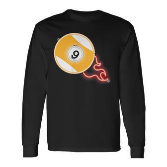 スヌーカー ビリヤードボール No9 プールプレーヤー 長袖Tシャツ - Kawaiitshirt