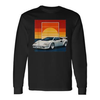 スポーツカー カウンタック イタリア ファスト クラシック スー 長袖Tシャツ - Kawaiitshirt