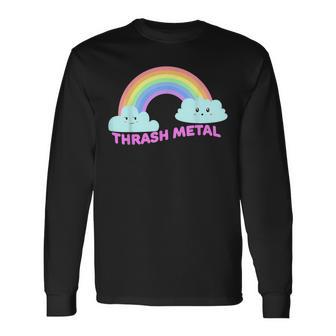 スラッシュメタルシャツ 皮肉な面白いスラッシュメタルミュージック 長袖Tシャツ - Kawaiitshirt