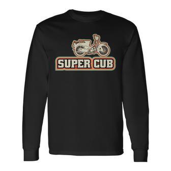 スーパーカブc100 原付バイク レトロジャパン 長袖tシャツ 長袖Tシャツ - Kawaiitshirt