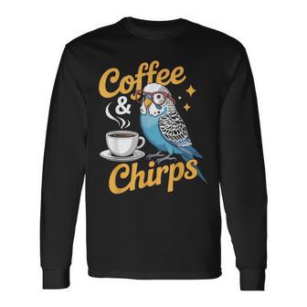 セキセイインコ コーヒー チャープス セキセイインコ 長袖Tシャツ - Kawaiitshirt