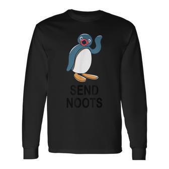 センドブーツペンギンファニーアパレル 長袖Tシャツ - Kawaiitshirt